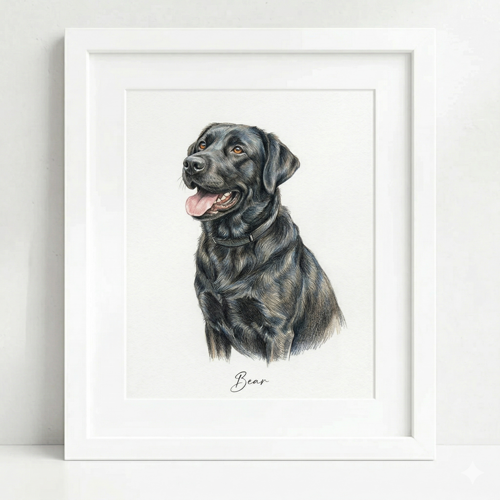 Pencil Paws: Custom Realistic Pet Portrait