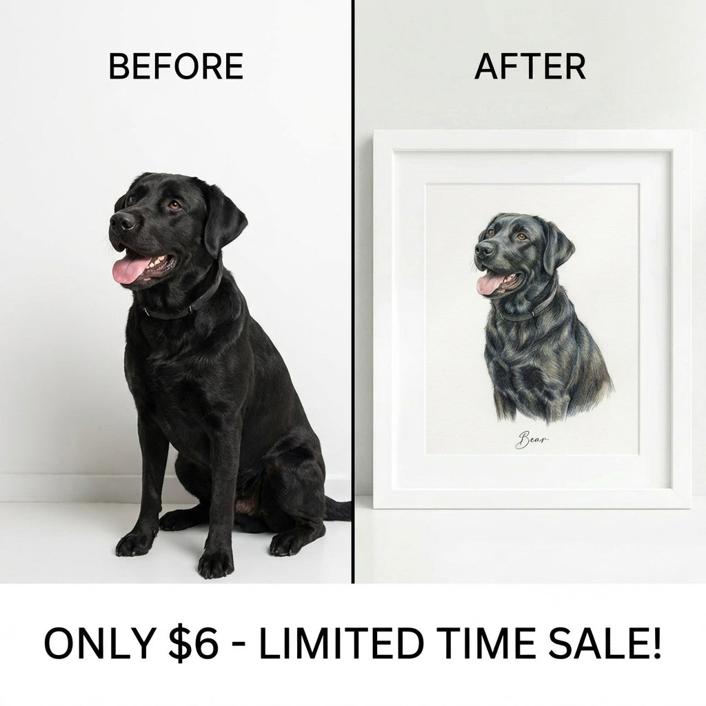 Pencil Paws: Custom Realistic Pet Portrait