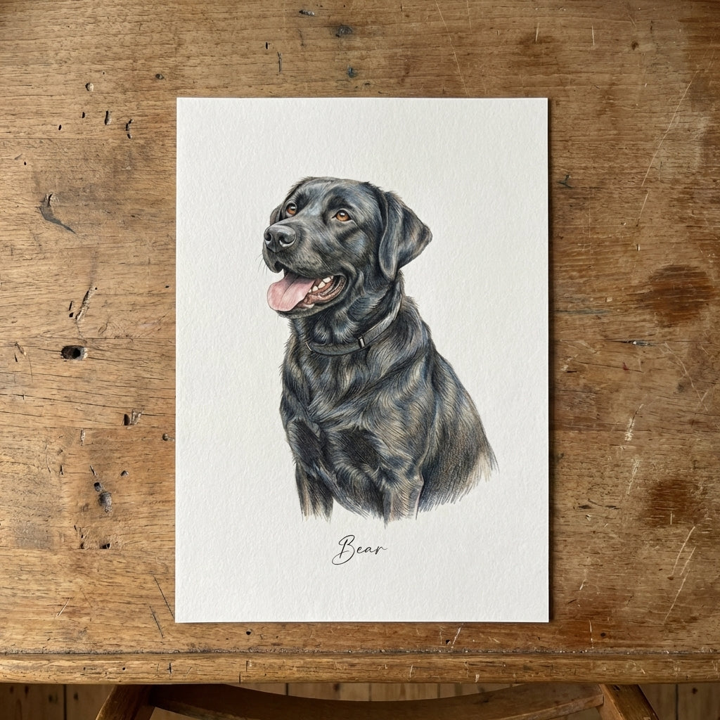 Pencil Paws: Custom Realistic Pet Portrait